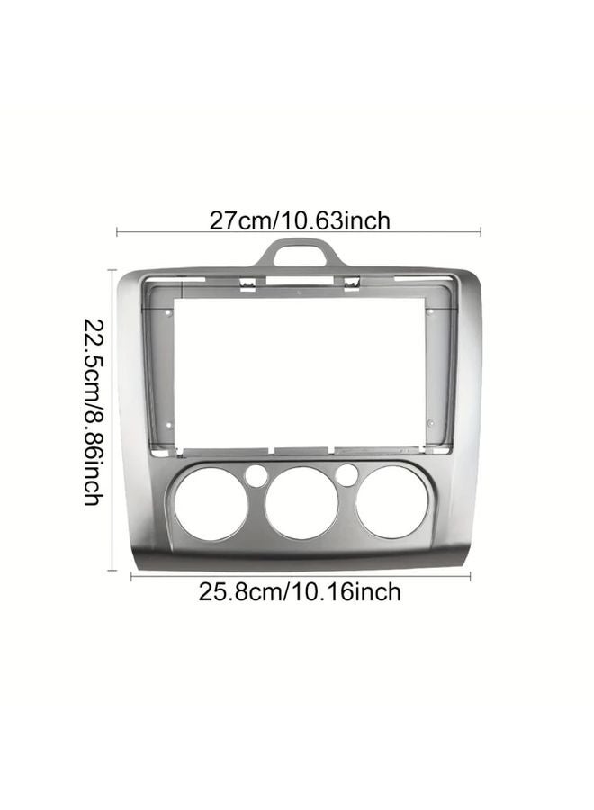 Black 9 Inch Car Radio Fascia Dashboard Trim Kit For Ford Focus 2005 2011 Auto AC - Image 2